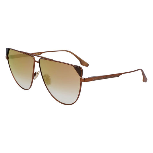 Occhiali da sole in metallo marrone Victoria Beckham