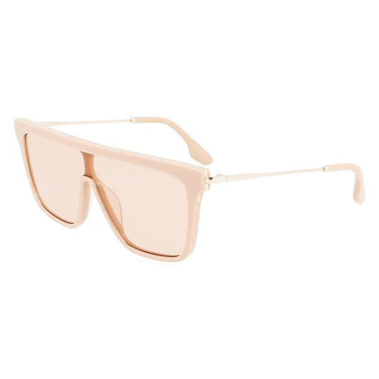 Occhiali da sole in acetato beige Victoria Beckham
