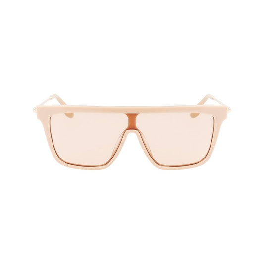 Occhiali da sole in acetato beige Victoria Beckham