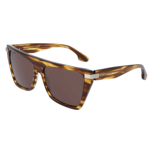Occhiali da sole in acetato marrone Victoria Beckham