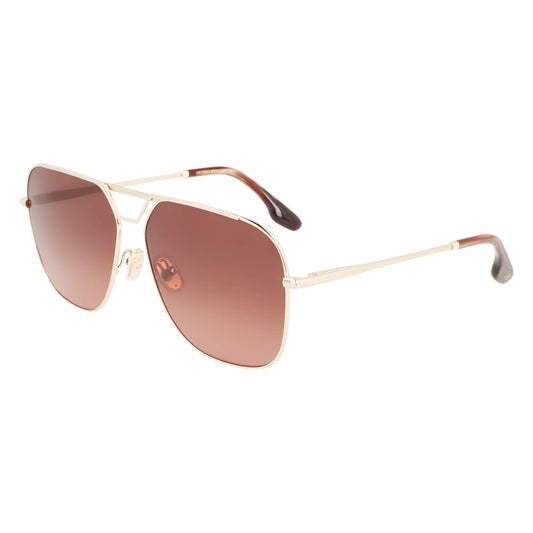 Occhiali da sole in metallo dorato Victoria Beckham