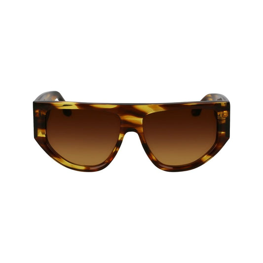 Occhiali da sole in acetato marrone Victoria Beckham