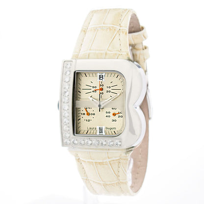 Orologio elegante in pelle beige Laura Biagiotti