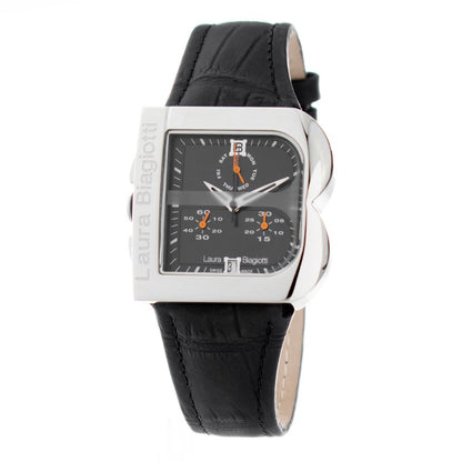 Orologio elegante in pelle nera Laura Biagiotti