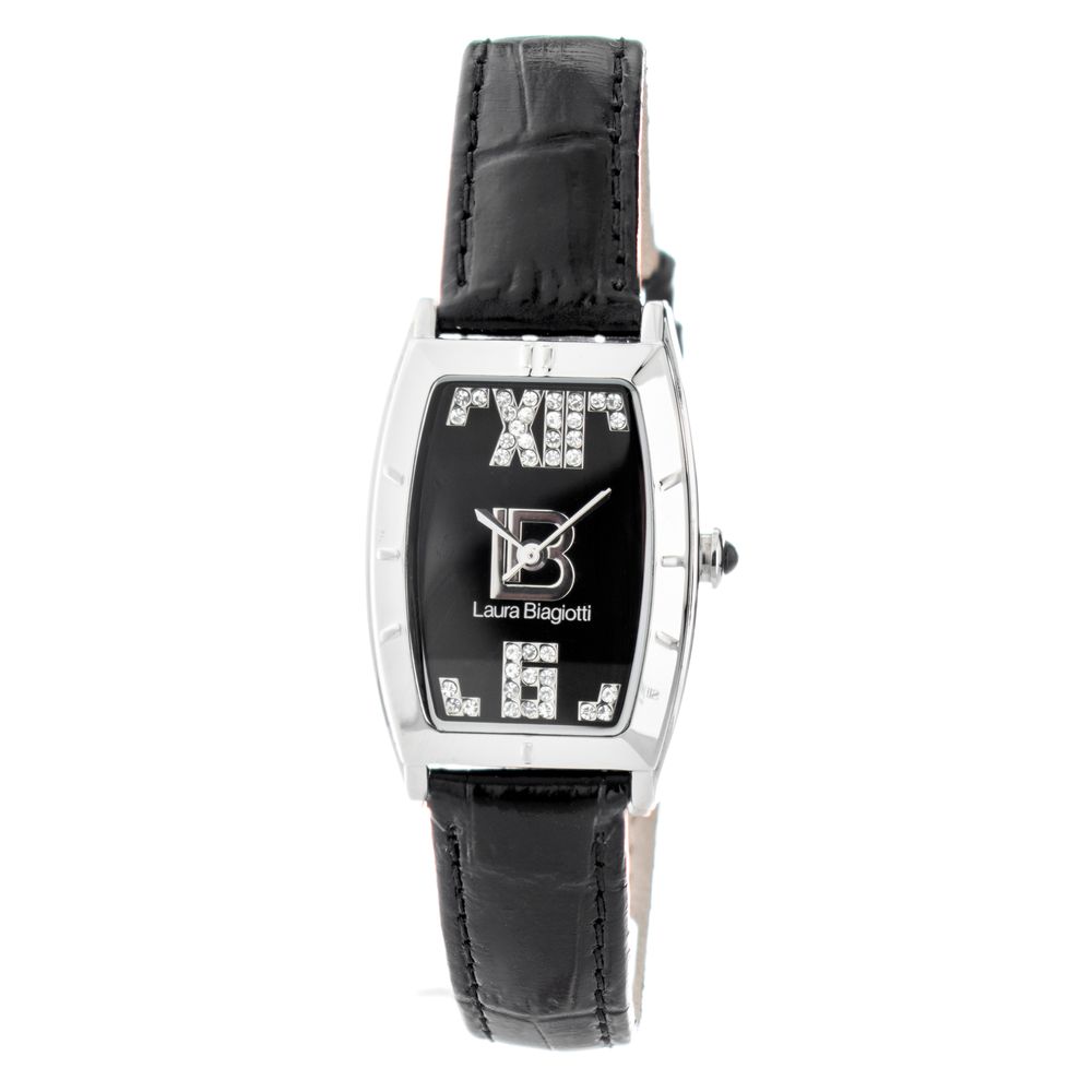 Orologio elegante in pelle nera Laura Biagiotti