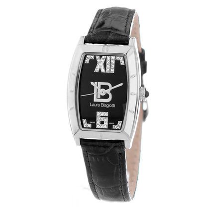 Orologio elegante in pelle nera Laura Biagiotti