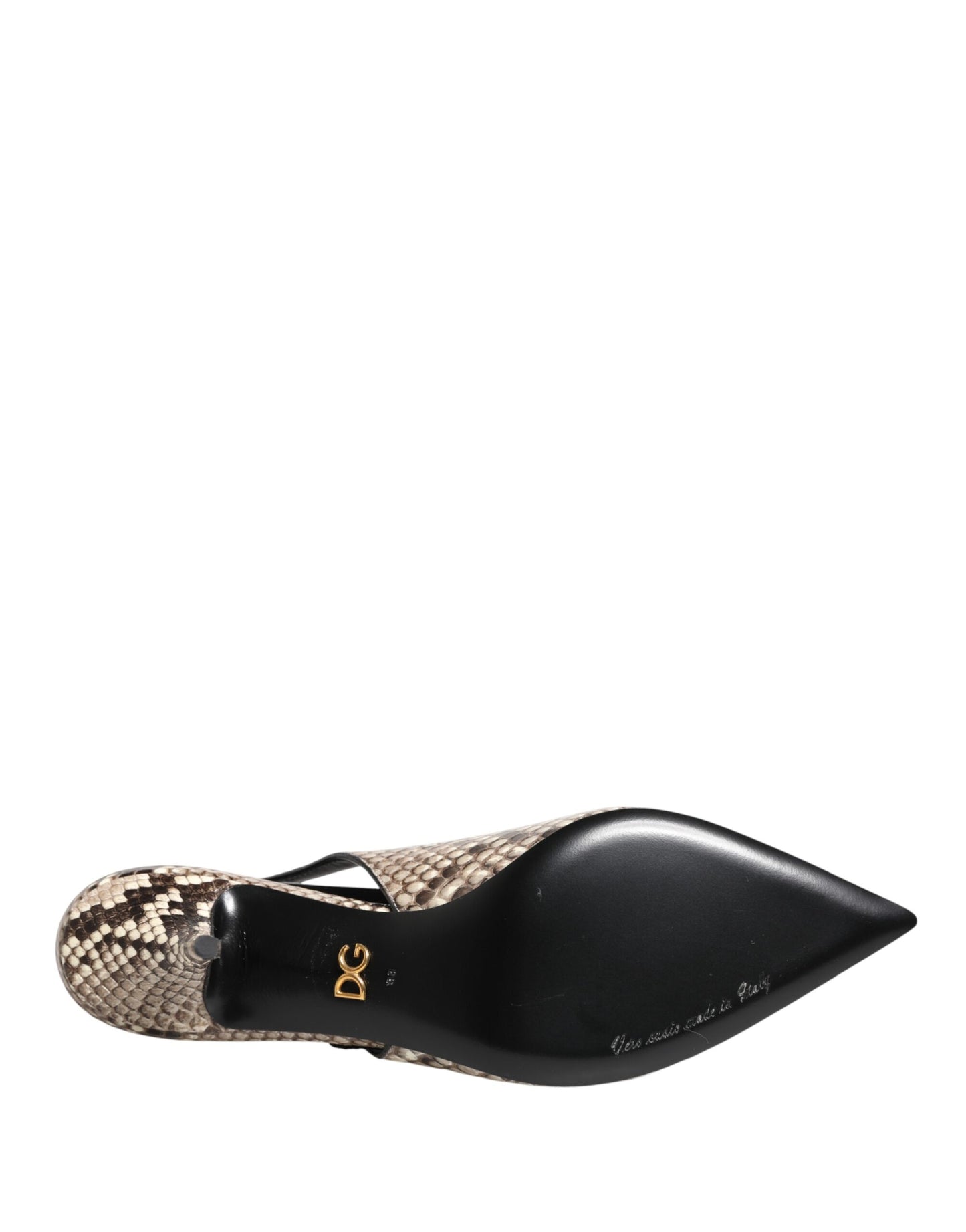 Scarpe con tacco e cinturino posteriore in pelle multicolore Dolce &amp; Gabbana