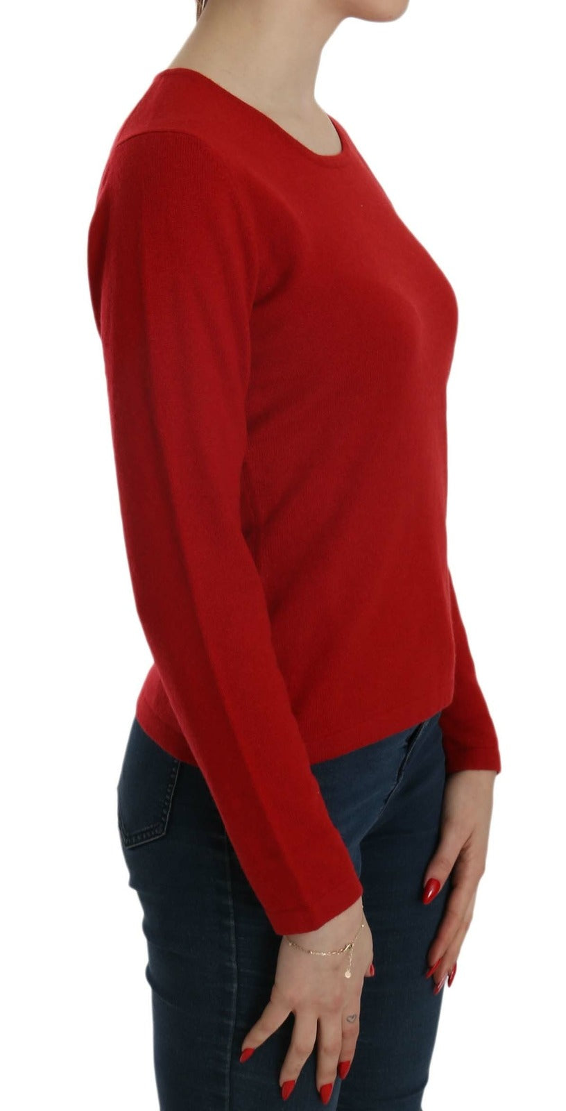 MILA SCHÖN Maglione girocollo rosso in cashmere