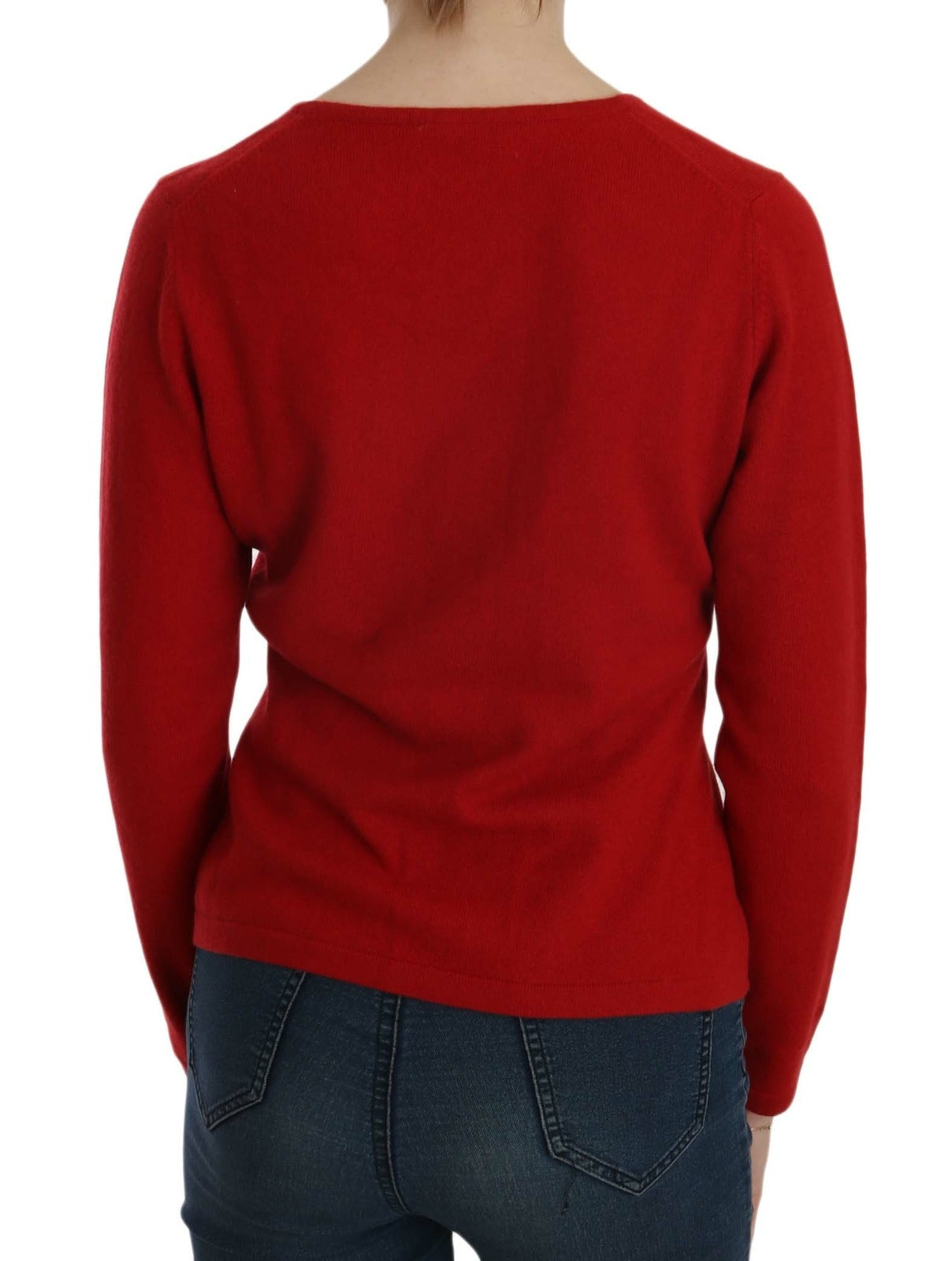 MILA SCHÖN Maglione girocollo rosso in cashmere