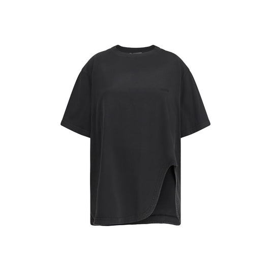 Maglietta nera in cotone The Attico
