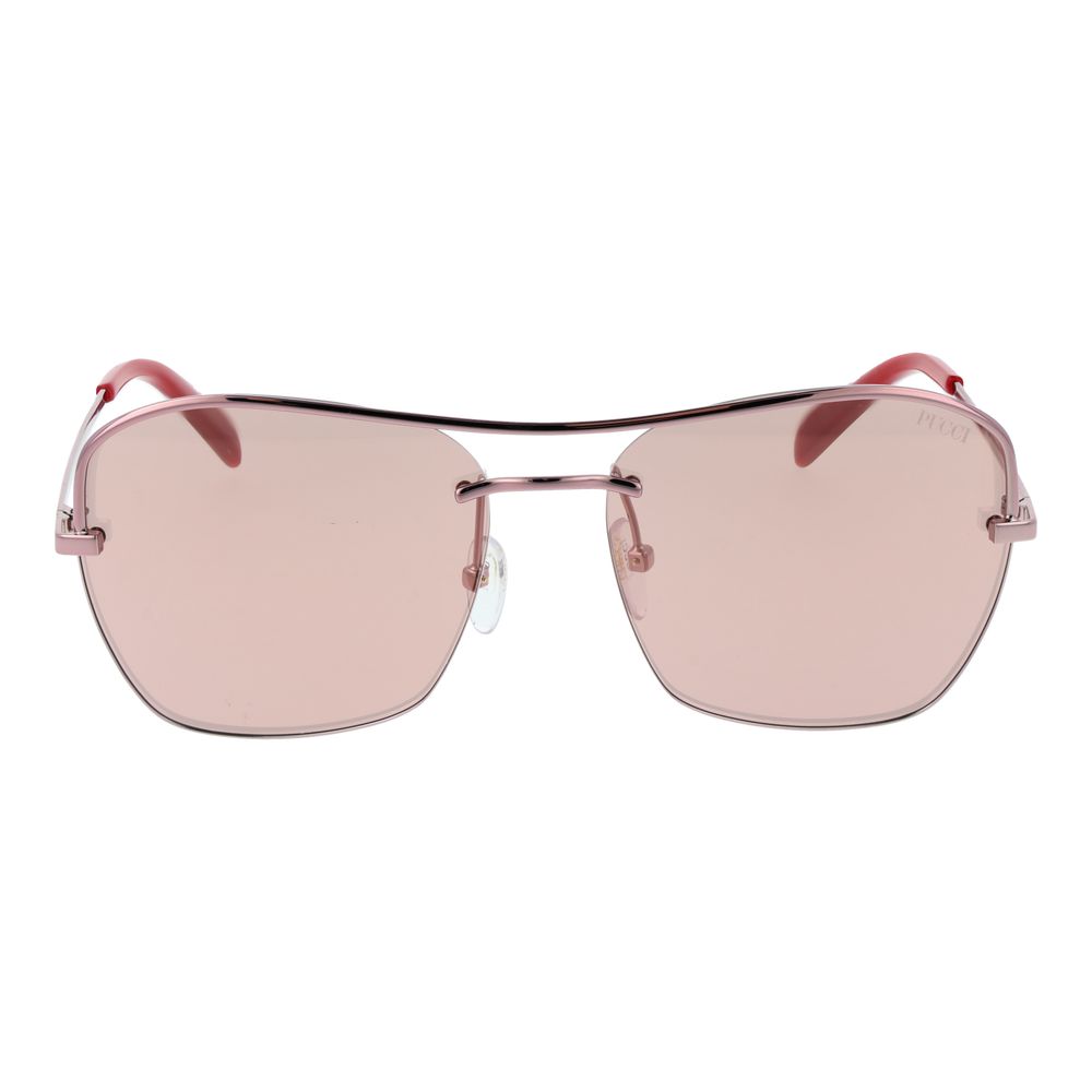 Occhiali da sole Emilio Pucci in metallo oro rosa