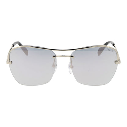 Occhiali da sole in metallo argentato Emilio Pucci