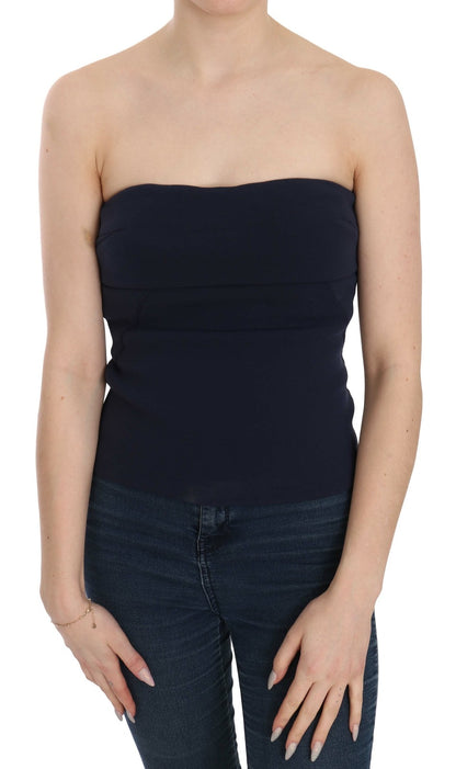 Blusa a tubino con cerniera sulla schiena senza spalline Costume National
