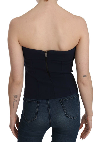 Blusa a tubino con cerniera sulla schiena senza spalline Costume National