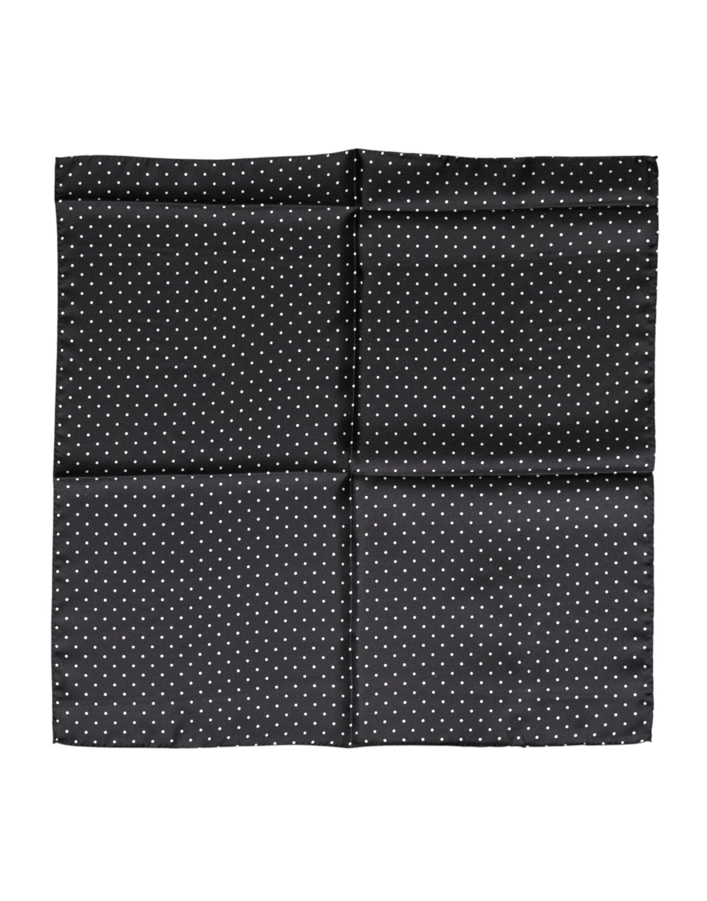 Foulard quadrato in seta a pois neri Dolce &amp; Gabbana