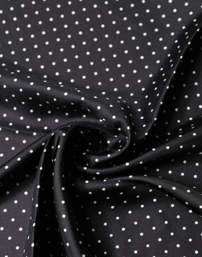 Foulard quadrato in seta a pois neri Dolce &amp; Gabbana