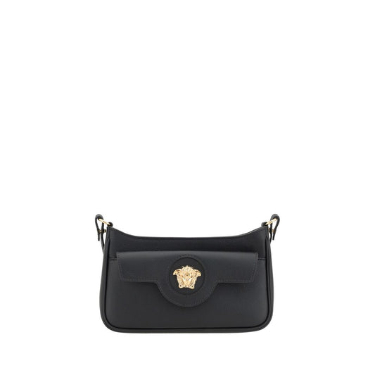 Borsa a tracolla Versace Bos Taurus in pelle di vitello nera