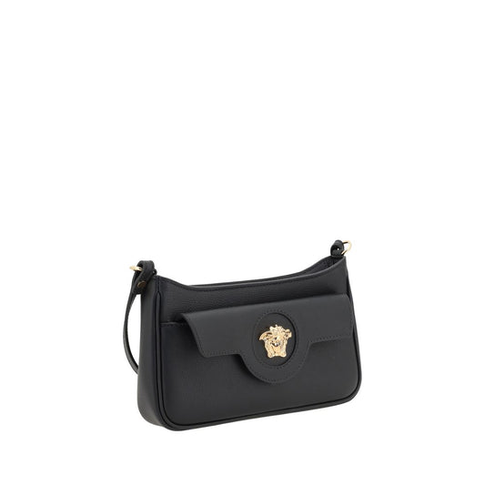 Borsa a tracolla Versace Bos Taurus in pelle di vitello nera