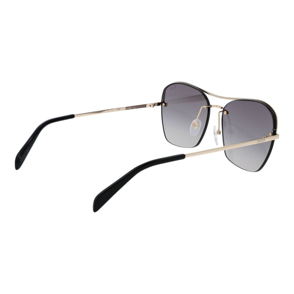 Occhiali da sole in metallo dorato Emilio Pucci