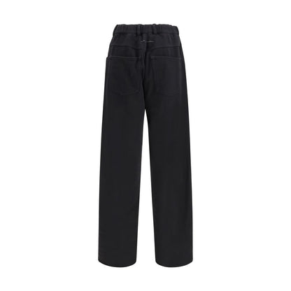 Pantaloni sportivi in ​​cotone nero MM6