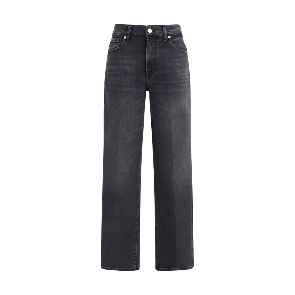 Jeans dritti in cotone nero 7FOR
