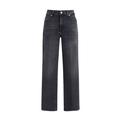 Jeans dritti in cotone nero 7FOR