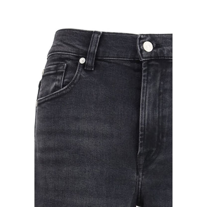 Jeans dritti in cotone nero 7FOR