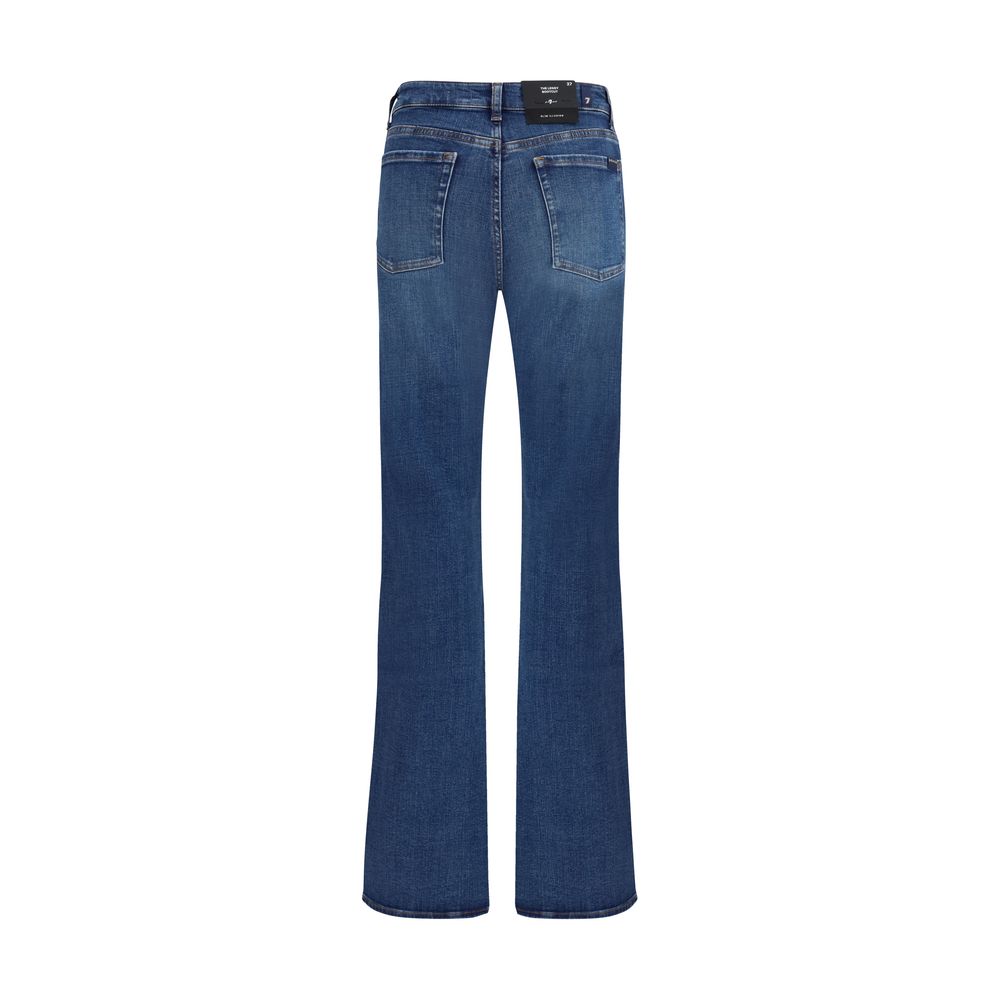 Jeans bootcut in cotone blu 7FOR