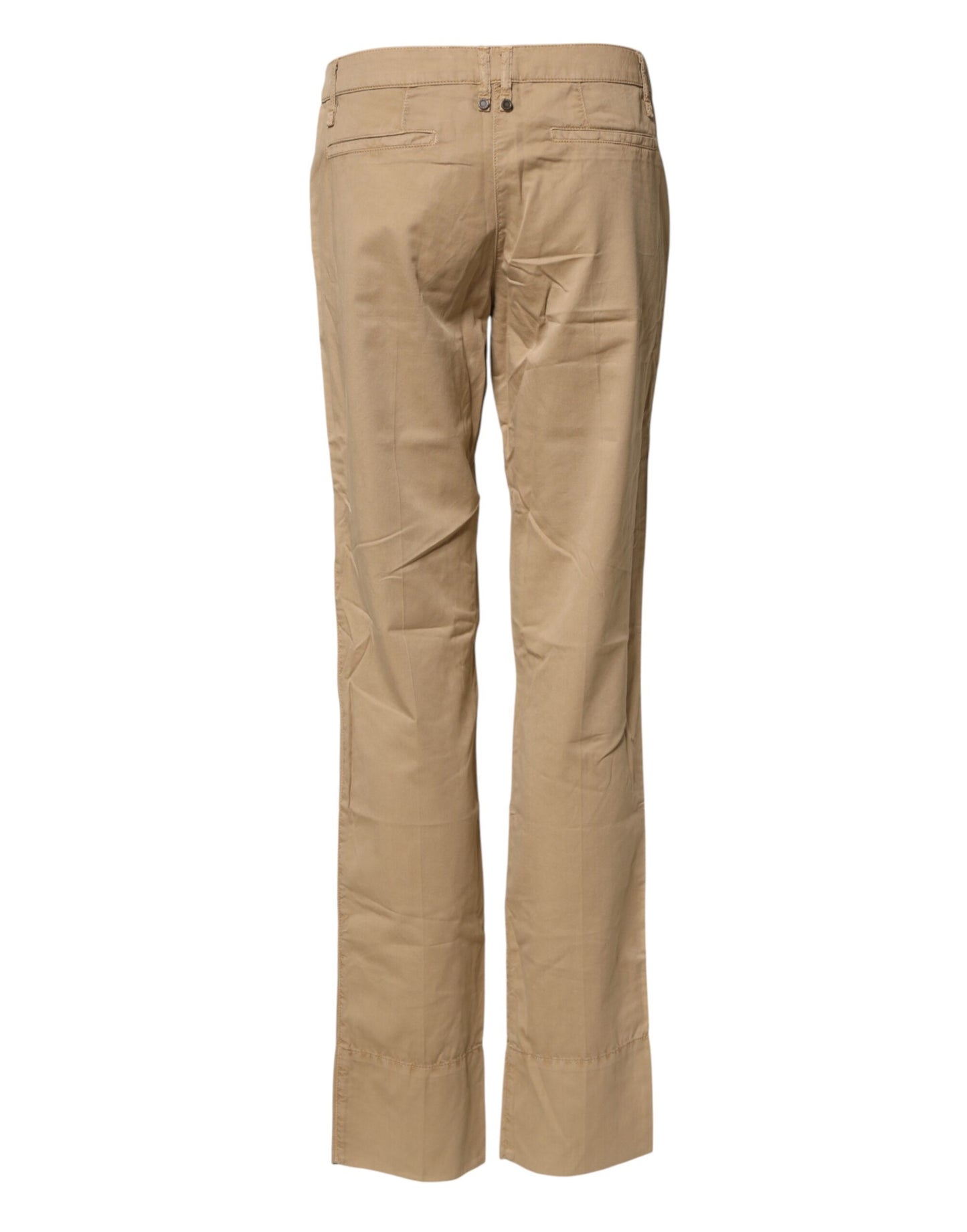 Pantaloni chino in cotone elasticizzato beige PLEIN SUD