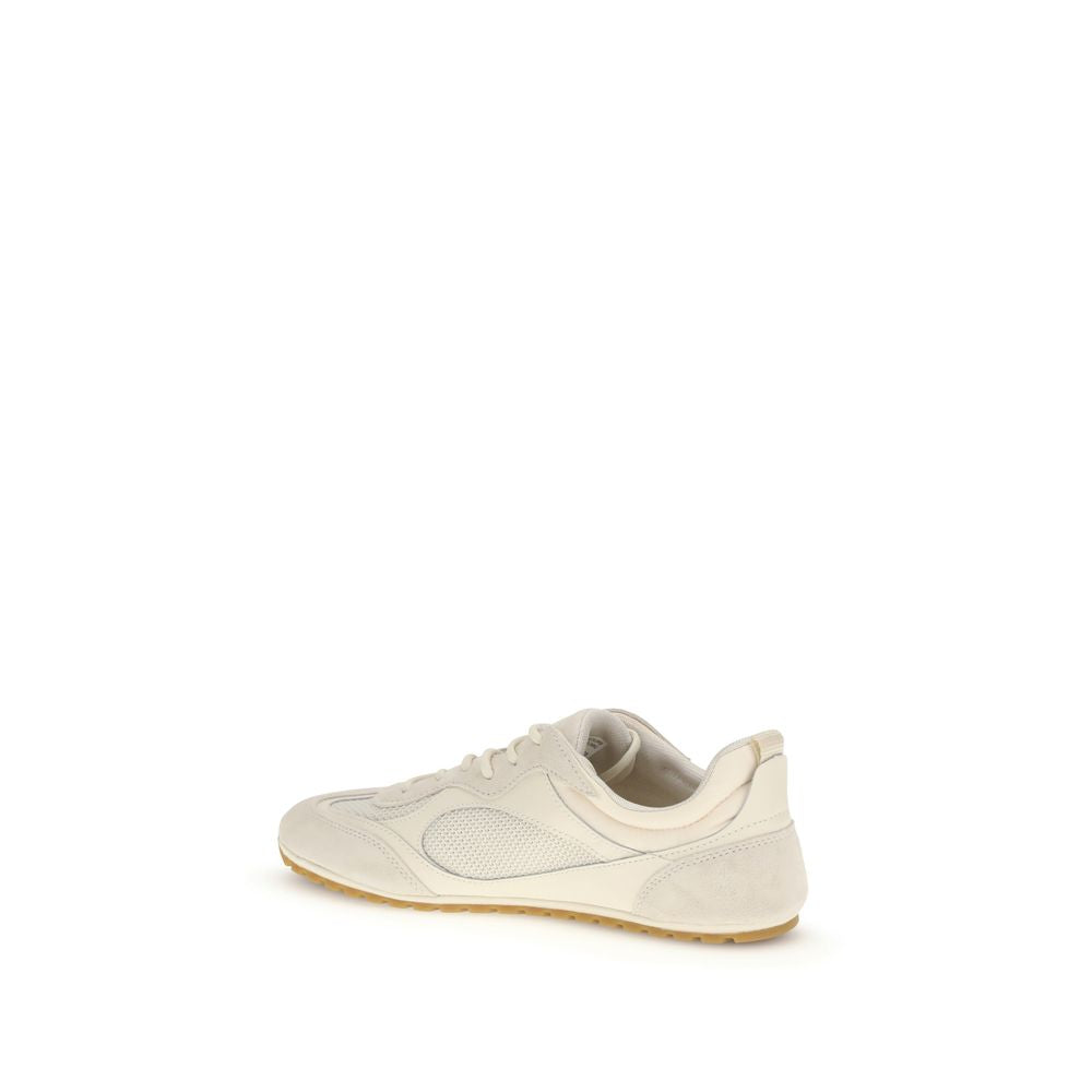 Sneakers basse Bos Taurus in pelle di vitello beige di Tory Burch