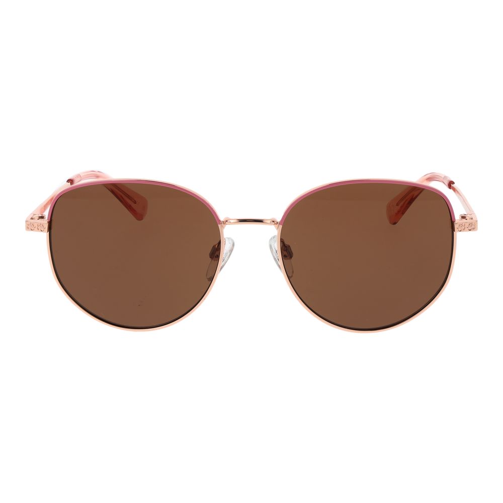 Occhiali da sole in metallo oro rosa Ted Baker