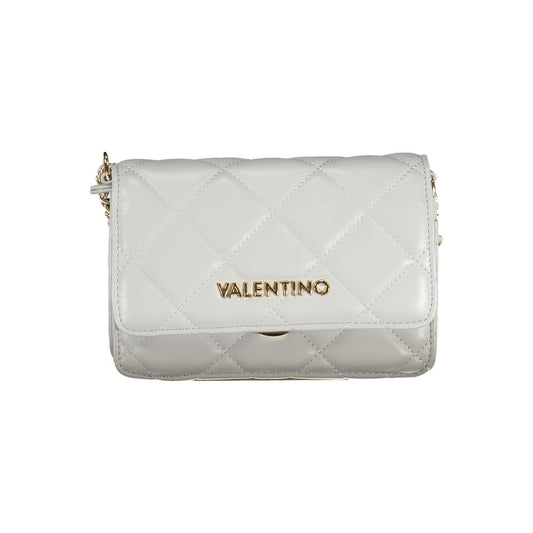 Mario Valentino Gray Polyurethane Women's Bag With Adjustable Chain Strap