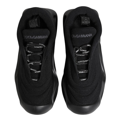 Dolce & Gabbana Sneakers nere basse con motivo a onde