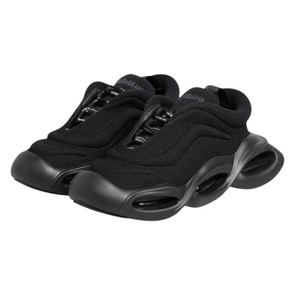 Dolce & Gabbana Sneakers nere basse con motivo a onde