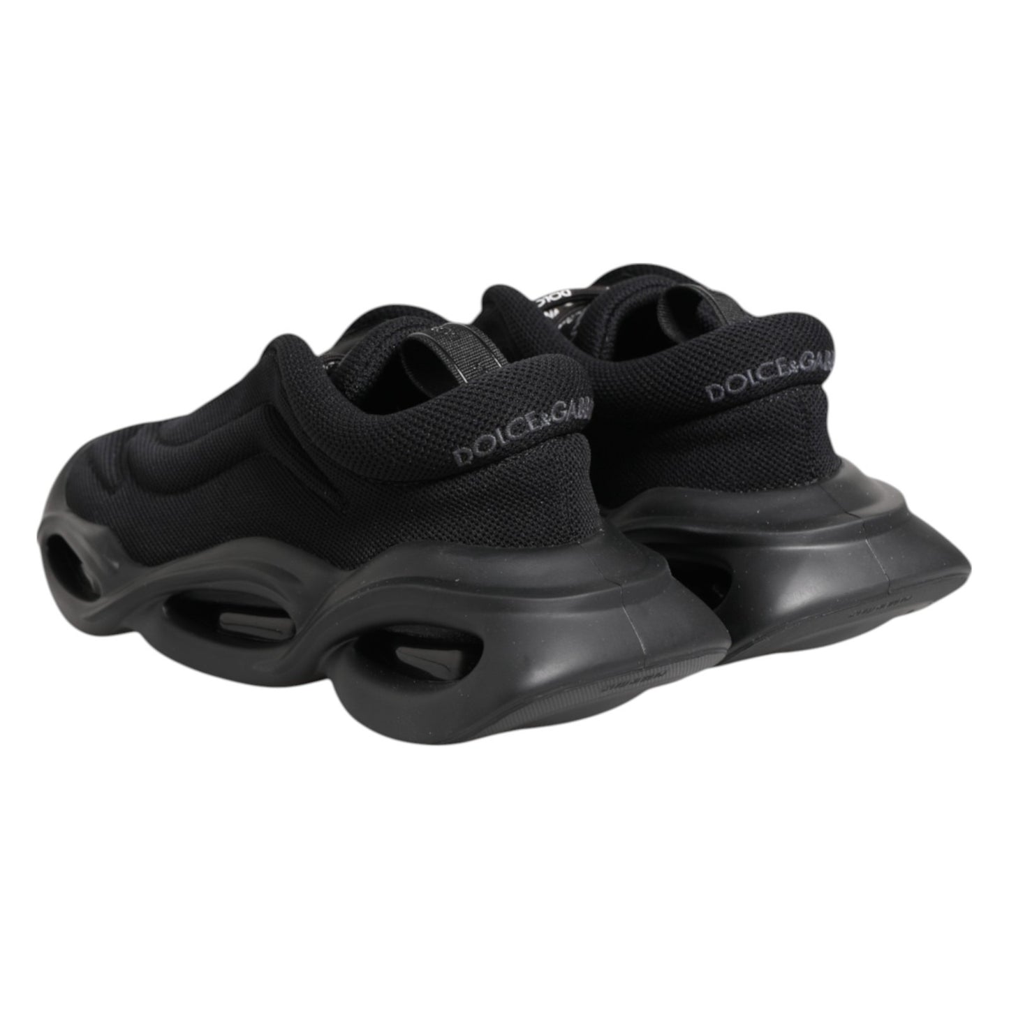 Dolce & Gabbana Sneakers nere basse con motivo a onde