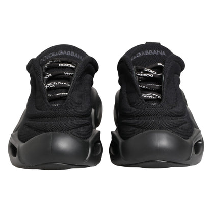 Dolce & Gabbana Sneakers nere basse con motivo a onde
